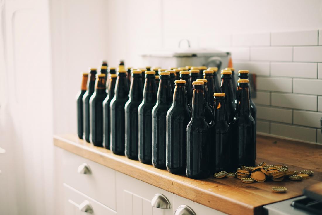 image of bottles lined up